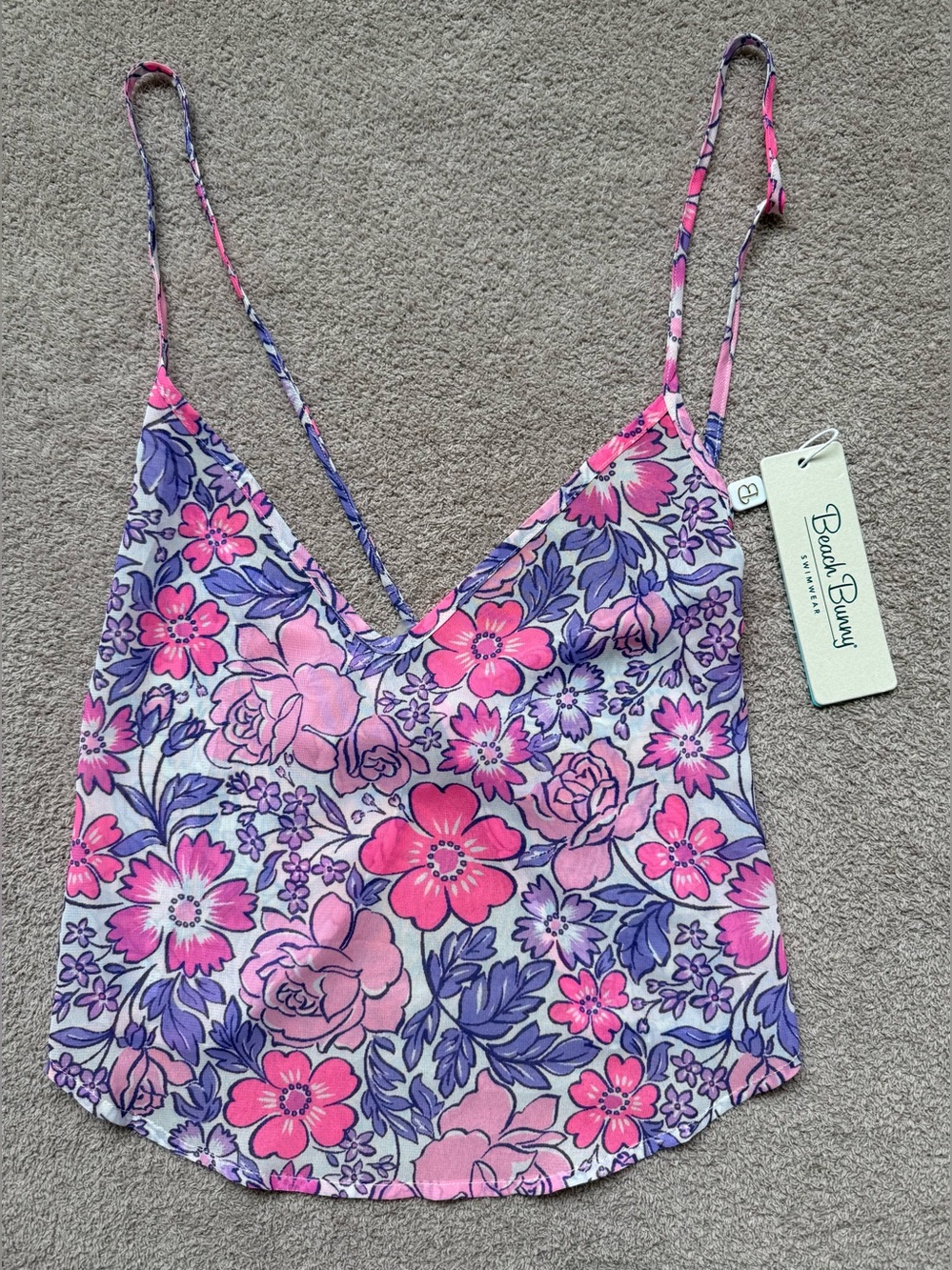 Beach Bunny - Hadley Crop Top - Pink Floral